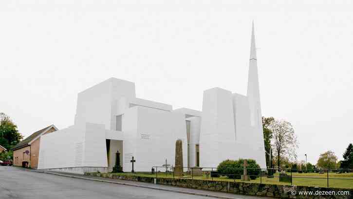 Espen Surnevik clads Porsgrunn's "resurrection church" entirely in porcelain