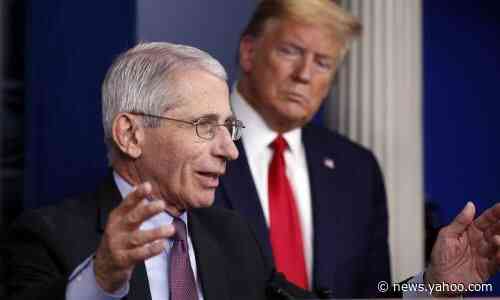 Fauci in quarantine as Trump projects confidence and urges states to reopen