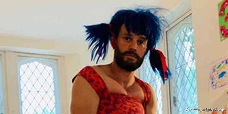 Jamie Dornan Dresses Up With His Daughters - See His New Look!