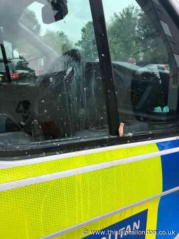Police van egged in Bexley whilst responding to distress call