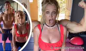 Britney Spears and Sam Asghari flaunt their sculpted forms as they workout together