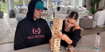 Hailey & Justin Bieber Play A Game of Jenga During New Facebook Watch Series