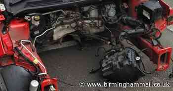 Shocking picture shows 'half-stolen' car dumped in Brum