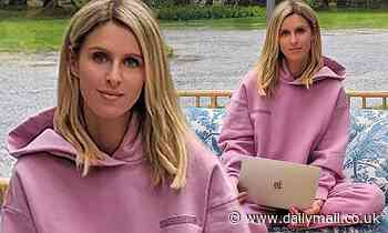Nicky Hilton shows off her luxurious work-from-home set up as she lounges around in her cozy sweats