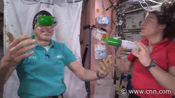 Astronauts get 'slimed' with Nickelodeon's goo -- in space