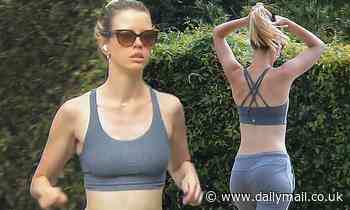Mia Goth goes jogging after reuniting with ex Shia LaBeouf