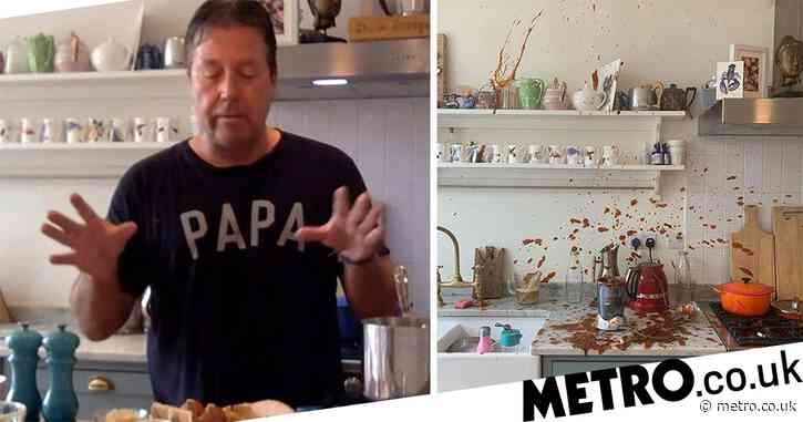 John Torode’s kitchen disaster as NutriBullet explodes