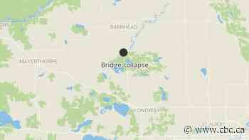 Bridge collapses west of Edmonton, tractor falls into Little Paddle River