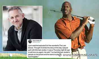 Gary Lineker recounts brilliant story of when he hosted Michael Jordan at Sunningdale - Daily Mail
