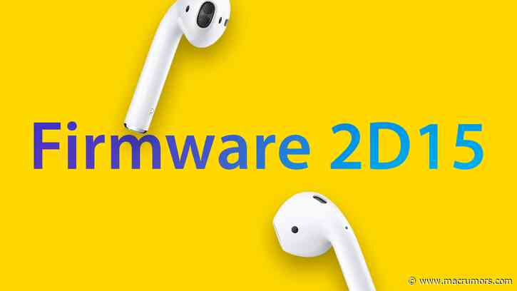 Apple Updates Second-Generation AirPods Firmware to Version 2D15