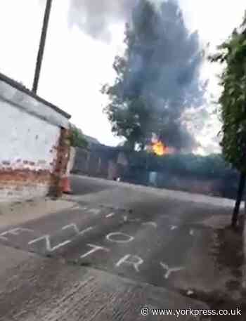 Video: Fire off York's Bishopthorpe Road