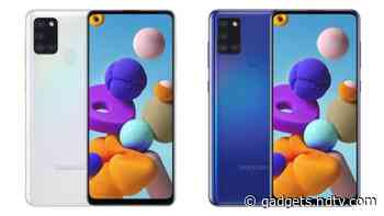 Samsung Galaxy A21s Price, Specifications, Renders Leaked Ahead of Rumoured May-End Availability