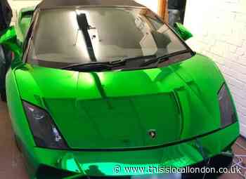 Green Lamborghini seized after drug raid on Croydon homes