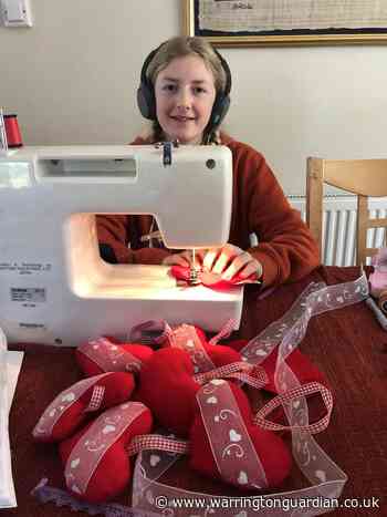 Bridgewater High School pupil makes fabric hearts for Warrington Hospital patients