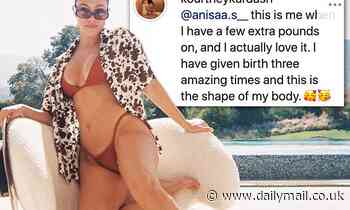 Kourtney Kardashian denies pregnancy after bikini photos