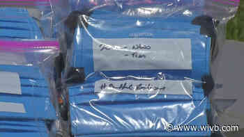 Mayor Brown hands out masks at L.B.J. Apartments