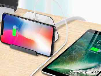 Get this wireless charging stand with USB ports and power strip for just $13     - CNET