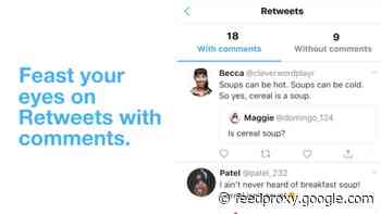 Twitter makes it easier to see ‘Retweets with comments’ in iOS app