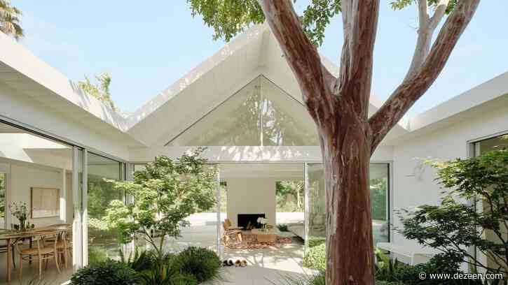 White Twin Gable House by Ryan Leidner Architecture is a remodeled Eichler