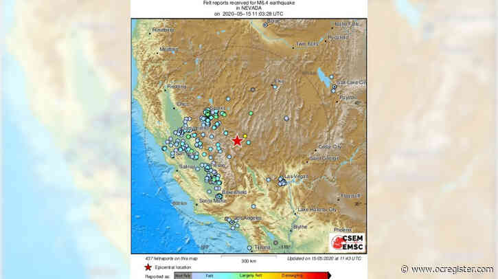 Magnitude-6.4 earthquake hits western Nevada
