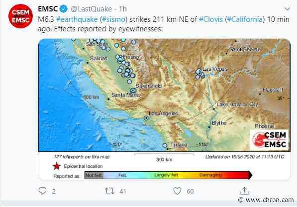 USGS reports magnitude-6.4 earthquake in western Nevada