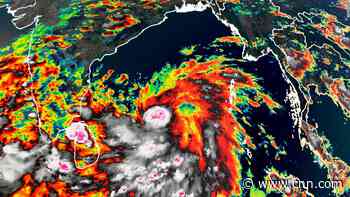 Cyclone Amphan forming in Bay of Bengal