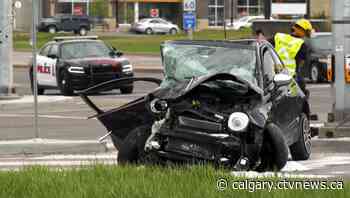Two in Lethbridge hospital following Friday collision between truck and Fiat
