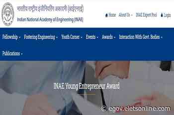 INAE invites nomination for INAE Young Entrepreneur Award 2020 - Elets