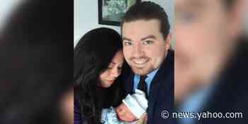 Mother gives birth outside of hospital, father uses face mask to tie umbilical cord