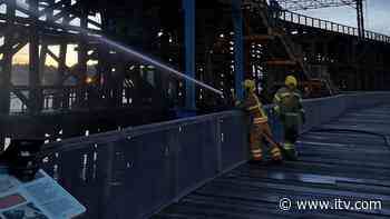 Emergency services called to fire at historic Dunston Staiths in Gateshead - ITV News