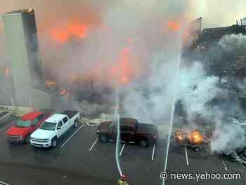 Massive fire at condominium complex on South Padre Island, Texas