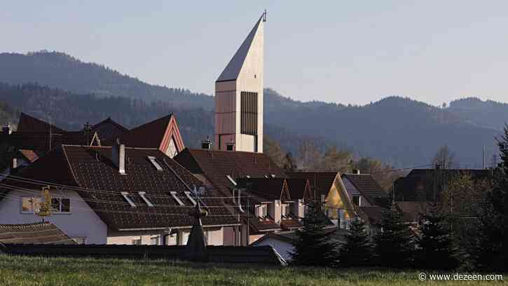 Architektur3 adds triangular timber tower to Black Forest church