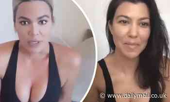 Khloe and Kourtney Kardashian reveal their laid back lockdown hair routines