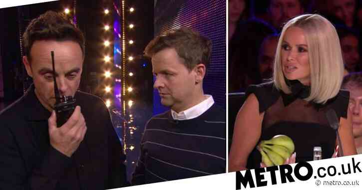 Britain’s Got Talent unseen clip: Ant and Dec pull a hilarious prank on Amanda Holden by sending her bananas