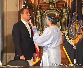 New York Gov. Andrew Cuomo took a COVID-19 test live on TV