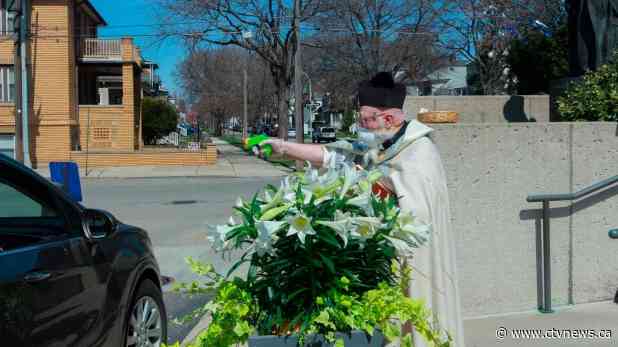 Priest draws squirt gun in fight against coronavirus