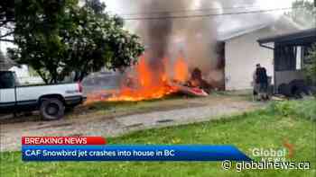 CAF Snowbird jet crashes into house in B.C., killing one member of the team
