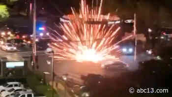 Fireworks and wild car stunts take over Galleria area intersection - KTRK-TV