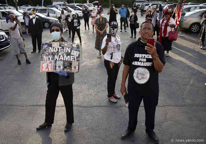 Hundreds demand justice for Arbery at Georgia rally