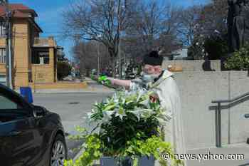 Priest draws squirt gun in fight against coronavirus
