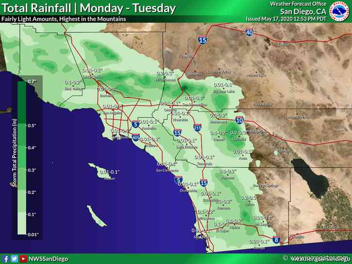 Rain — yes, rain — is likely to fall today in Southern California