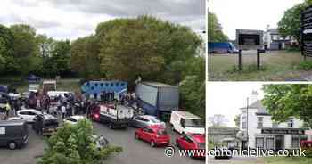 See crowds flout lockdown to watch brawl outside Walker pub