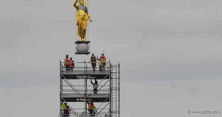 For the first time in 128 years, Angel Moroni statue no longer sits atop Salt Lake Temple