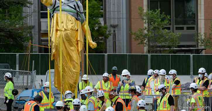 For the first time in 128 years, Angel Moroni statue no longer sits atop Salt Lake Temple — see more photos