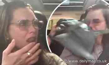 Brooke Shields left in 'utter disbelief' as daughter smacks her in the face with her backpack