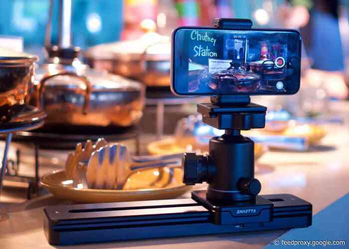 SliderMini is a portable, smartphone controlled camera slider