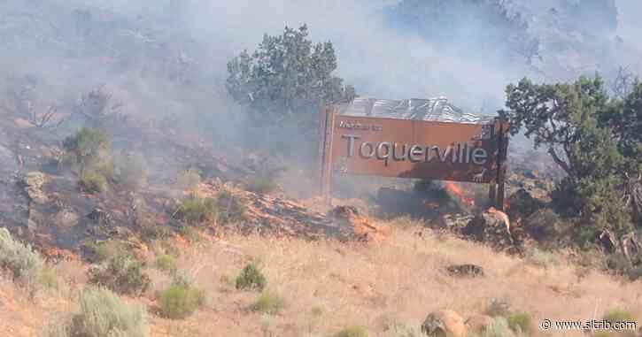 350-acre wildfire threatening homes near Toquerville
