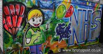 Woman from Patchway graffitis her own garage in recognition of the NHS