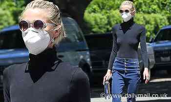 Jaime King looks gaunt as she steps out after filing for divorce from Kyle Newman