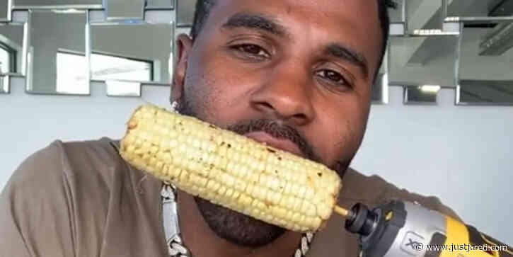 Jason Derulo Appears to Chip His Teeth Eating Corn With a Power Drill on TikTok - Watch (Video)